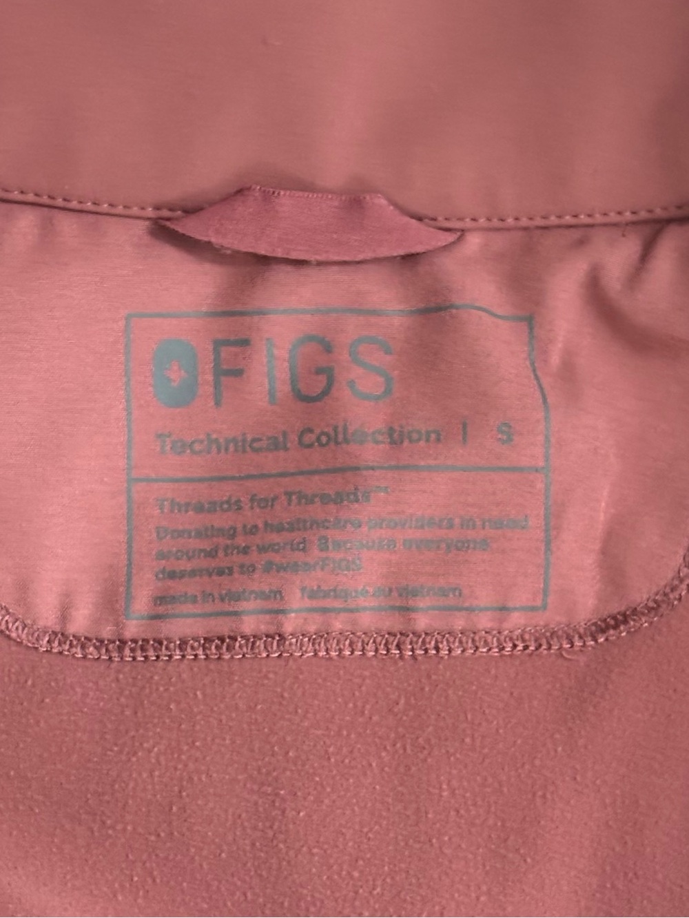 FIGS ContourKnit Scrub Jacket Mauve Size Small - Picture 11 of 12